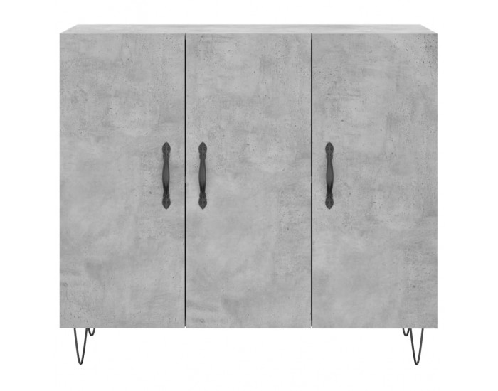 Sonata H Сайдборд, бетонно сив, 90x34x80 см, инженерно дърво