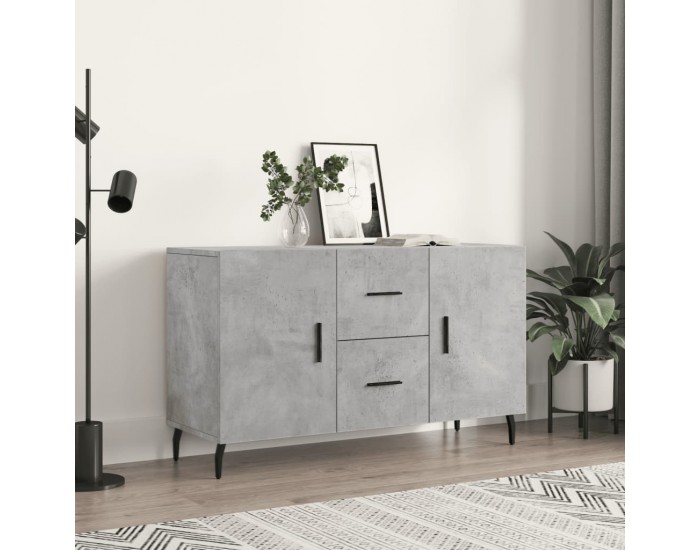 Sonata H Сайдборд, бетонно сив, 100x36x60 см, инженерно дърво