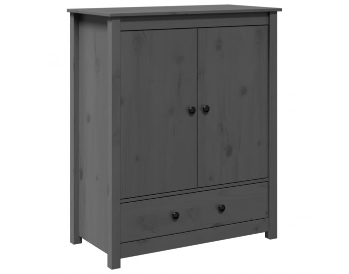 Sonata H Висок шкаф, сив, 83x41,5x100 см, бор масив