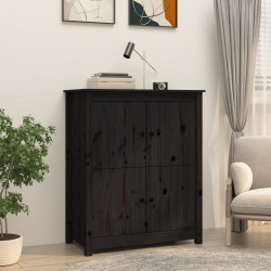 Sonata H Сайдборд, черен, 83x41,5x100 см, бор масив - Corpuri, vitrine, biblioteci modulare