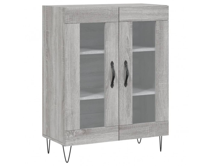 Sonata Dulap înalt, gri sonoma, 69,5x34x180 cm, lemn compozit