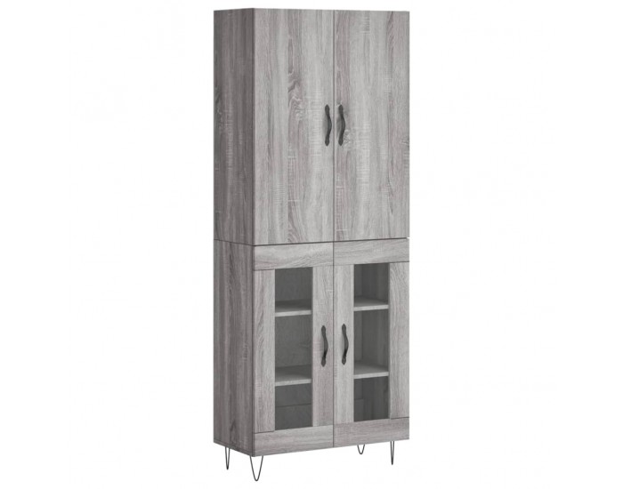 Sonata Dulap înalt, gri sonoma, 69,5x34x180 cm, lemn compozit
