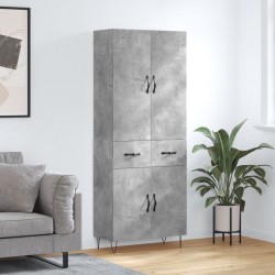 Sonata H Висок шкаф, бетонно сив, 69,5x34x180 см, инженерно дърво - Corpuri, vitrine, biblioteci modulare