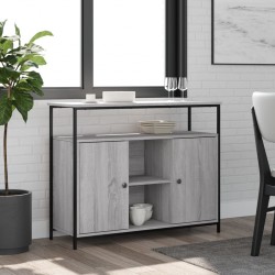 Sonata H Сайдборд, сив сонома, 100x35x80 см, инженерно дърво - Corpuri, vitrine, biblioteci modulare
