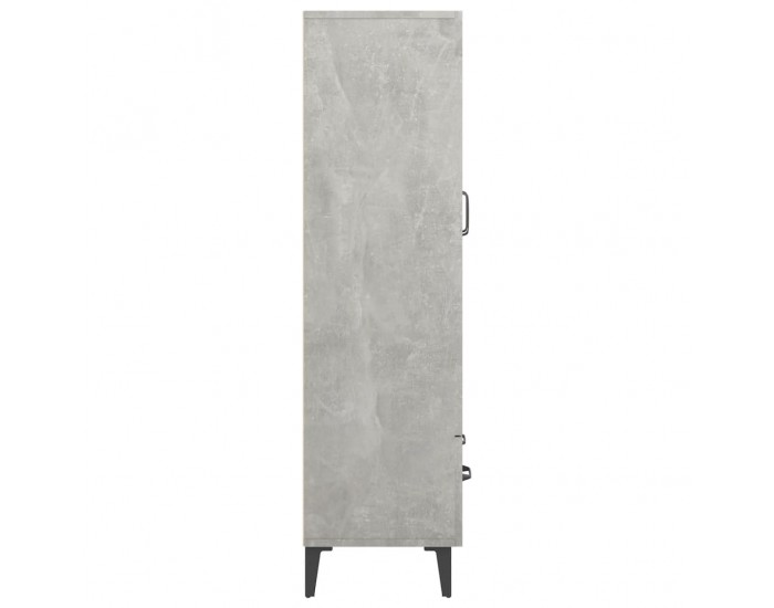 Sonata H Висок шкаф, бетонно сив, 70x31x115 см, инженерно дърво