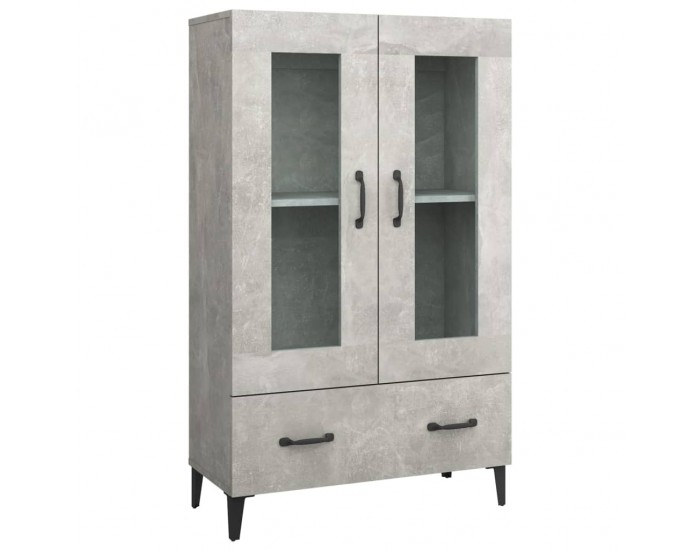 Sonata H Висок шкаф, бетонно сив, 70x31x115 см, инженерно дърво