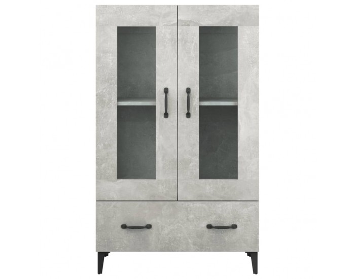 Sonata H Висок шкаф, бетонно сив, 70x31x115 см, инженерно дърво