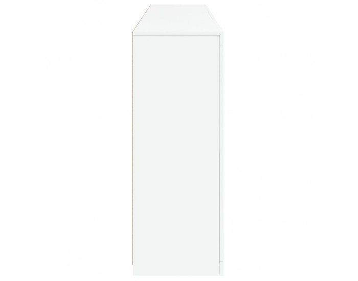 Sonata H Сайдборд с LED светлини, бял, 181,5x37x100 см