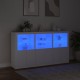 Sonata H Сайдборд с LED светлини, бял, 181,5x37x100 см