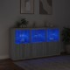 Sonata H Сайдборд с LED светлини, сив сонома, 181,5x37x100 см