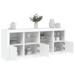 Sonata H Сайдборд с LED светлини, бял, 164x37x67 см - Corpuri, vitrine, biblioteci modulare
