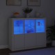Sonata H Сайдборди с LED осветление, 3 бр, бели, инженерно дърво