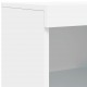 Sonata H Сайдборди с LED осветление, 3 бр, бели, инженерно дърво