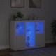 Sonata H Сайдборди с LED осветление, 3 бр, бели, инженерно дърво