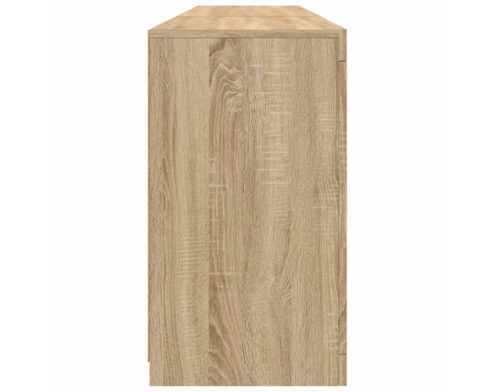 Sonata H Сайдборд с LED светлини, сонома дъб, 162x37x67 см