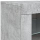 Sonata H Сайдборд с LED светлини, бетонно сив, 181,5x37x67 см