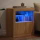 Sonata H Сайдборд с LED светлини, сонома дъб, 60,5x37x67 см