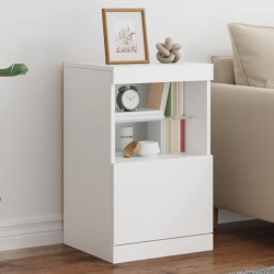 Sonata H Сайдборд с LED светлини, бял, 41x37x67 см - Corpuri, vitrine, biblioteci modulare