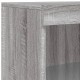 Sonata H Сайдборд с LED светлини, сив сонома, 60,5x37x100 см