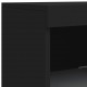 Sonata H Сайдборд с LED светлини, черен, 41x37x100 см