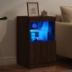 Sonata H Сайдборд с LED светлини, кафяв дъб, 41x37x67 см