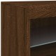Sonata H Сайдборд с LED светлини, кафяв дъб, 41x37x67 см