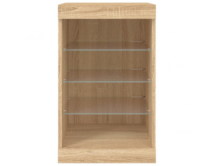 Sonata H Сайдборд с LED светлини, сонома дъб, 41x37x67 см