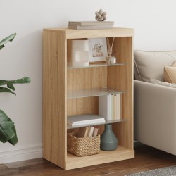 Sonata H Сайдборд с LED светлини, сонома дъб, 60,5x37x100 см - Corpuri, vitrine, biblioteci modulare