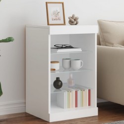Sonata H Сайдборд с LED светлини, бял, 41x37x67 см - Corpuri, vitrine, biblioteci modulare