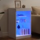 Sonata H Сайдборд с LED светлини, бял, 41x37x67 см