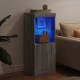 Sonata H Сайдборд с LED светлини, сив сонома, 41x37x100 см