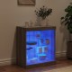 Sonata H Сайдборд с LED светлини, сив сонома, 60,5x37x67 см