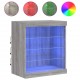 Sonata H Сайдборд с LED светлини, сив сонома, 60,5x37x67 см