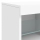 Sonata H Сайдборд с LED светлини, бял, 163x37x67 см