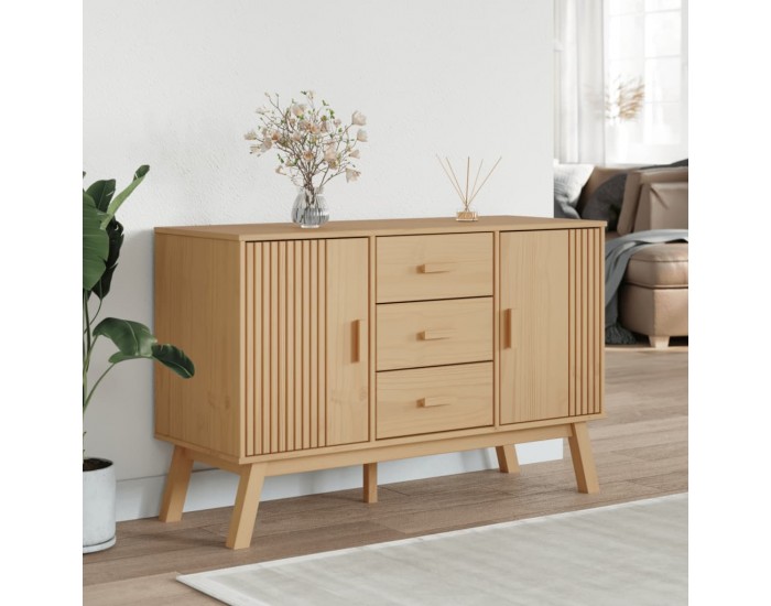 Sonata H Сайдборд OLDEN, кафяв, 114x43x73,5 см, бор масив