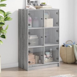 Sonata H Висок шкаф, Сив сонома, 68x37x109 см, инженерно дърво - Corpuri, vitrine, biblioteci modulare