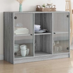 Sonata H Сайдборд, сив сонома, 102x37x75,5 см, инженерно дърво - Corpuri, vitrine, biblioteci modulare