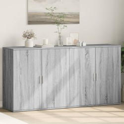 Sonata H Сайдборди, 2 бр, сив сонома, 79x38x80 см, инженерно дърво - Corpuri, vitrine, biblioteci modulare
