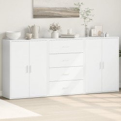 Sonata H Сайдборди, 3 бр, бели, 60x31x84 см, инженерно дърво - Corpuri, vitrine, biblioteci modulare