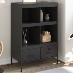 Sonata H Висок шкаф, черен, 68x39x101,5 см, стомана - Corpuri, vitrine, biblioteci modulare