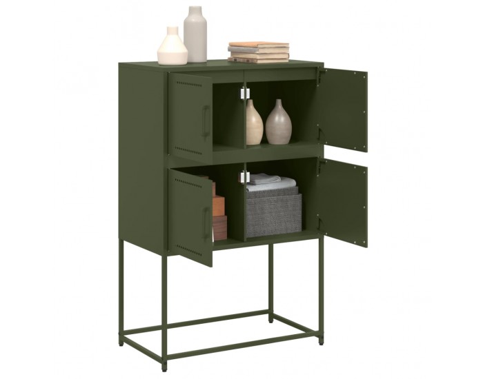 Sonata H Бюфет, маслиненозелен, 68,5x38,5x107 см, стомана