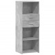 Sonata H Висок шкаф, бетонно сив, 45x42,5x124 см, инженерно дърво