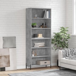 Sonata H Висок шкаф, бетонно сиво, 69,5x32,5x180 см, инженерно дърво - Corpuri, vitrine, biblioteci modulare