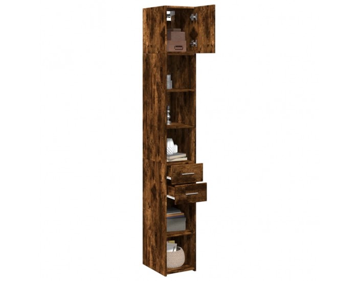 Sonata Dulap de depozitare slim, stejar fumuriu, 30x42,5x225 cm, lemn