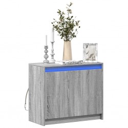 Sonata H Сайдборд с LED, сив сонома, 72x34x61 см, инженерно дърво - Corpuri, vitrine, biblioteci modulare