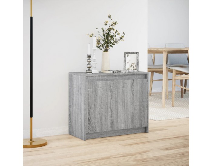 Sonata H Сайдборд с LED, сив сонома, 72x34x61 см, инженерно дърво
