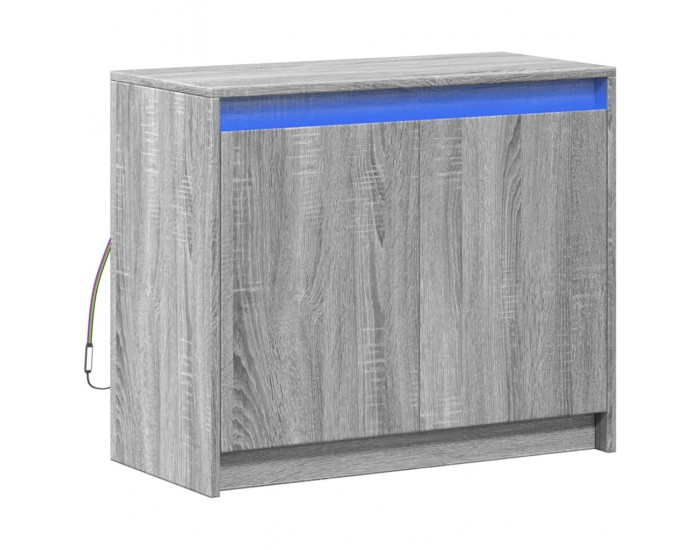 Sonata H Сайдборд с LED, сив сонома, 72x34x61 см, инженерно дърво