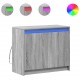 Sonata H Сайдборд с LED, сив сонома, 72x34x61 см, инженерно дърво