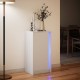 Sonata H Сайдборд с LED, бял, 42,5x34x85 см, инженерно дърво