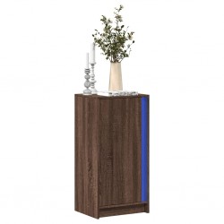 Sonata H Сайдборд с LED, кафяв дъб, 42,5x34x85 см, инженерно дърво - Corpuri, vitrine, biblioteci modulare